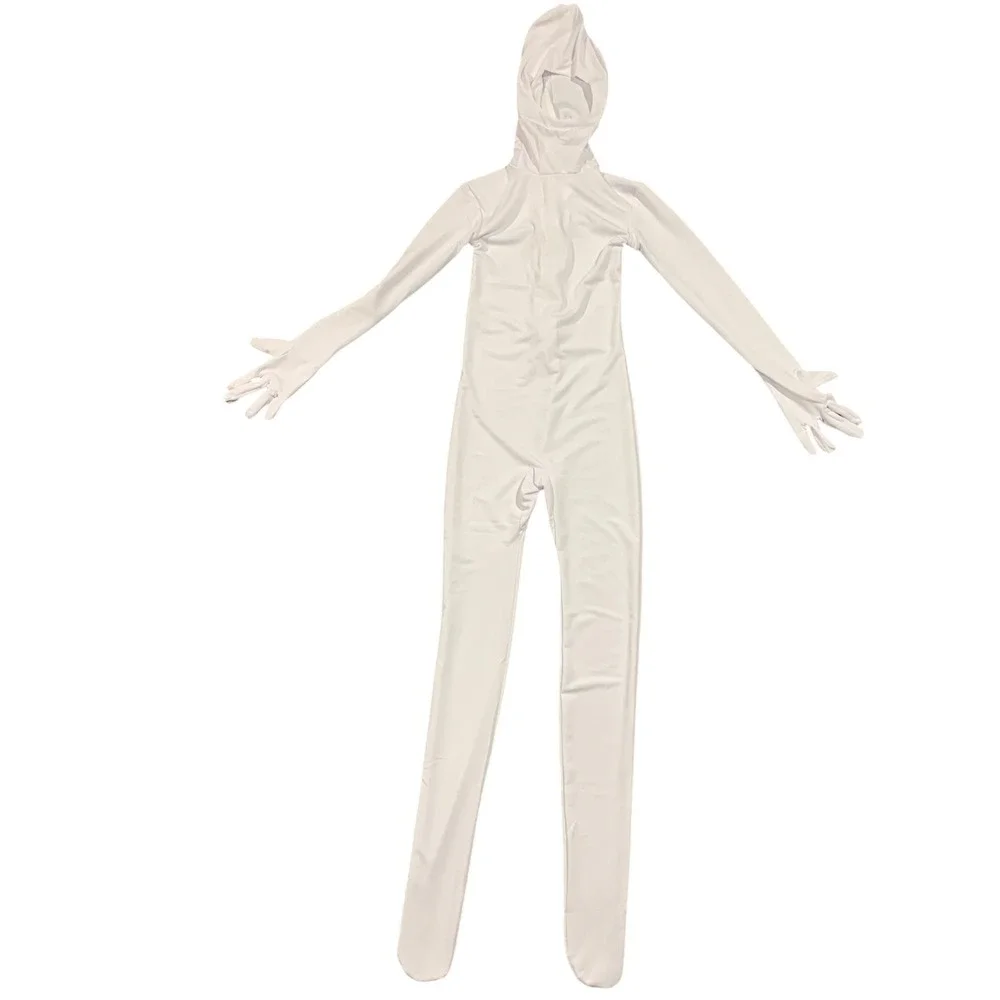 New Kids White‎ Full Bodysuit Hooded Costume Jumpsuit Small